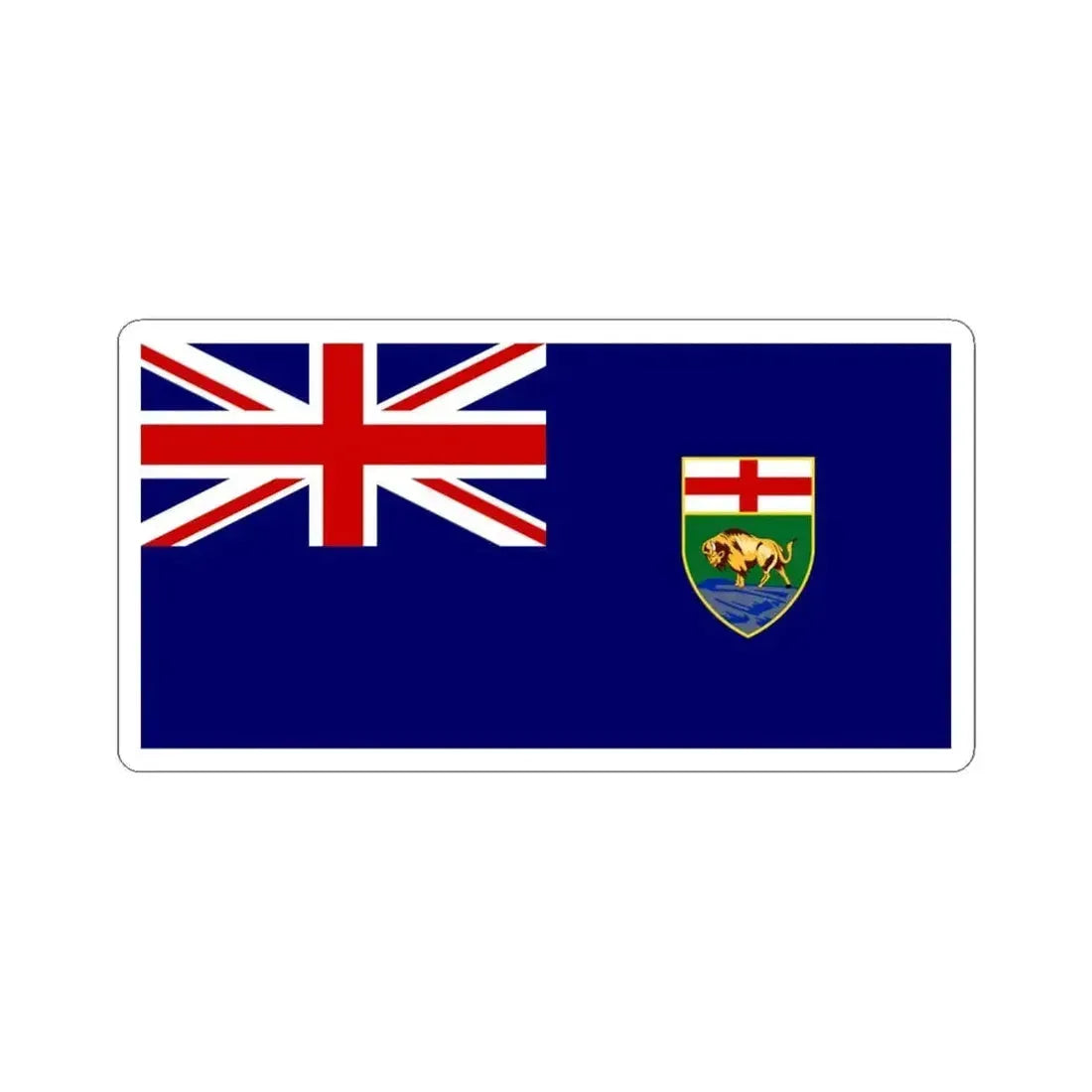 Flag of Manitoba 1905 (Canada) STICKER Vinyl Kiss-Cut Decal 6 Inch White - The Sticker Space