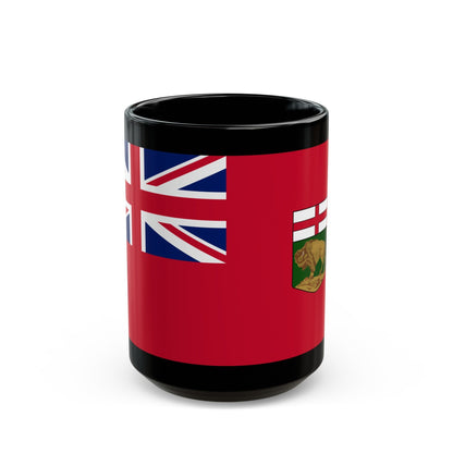 Flag of Manitoba Canada - Black Coffee Mug-15oz-The Sticker Space