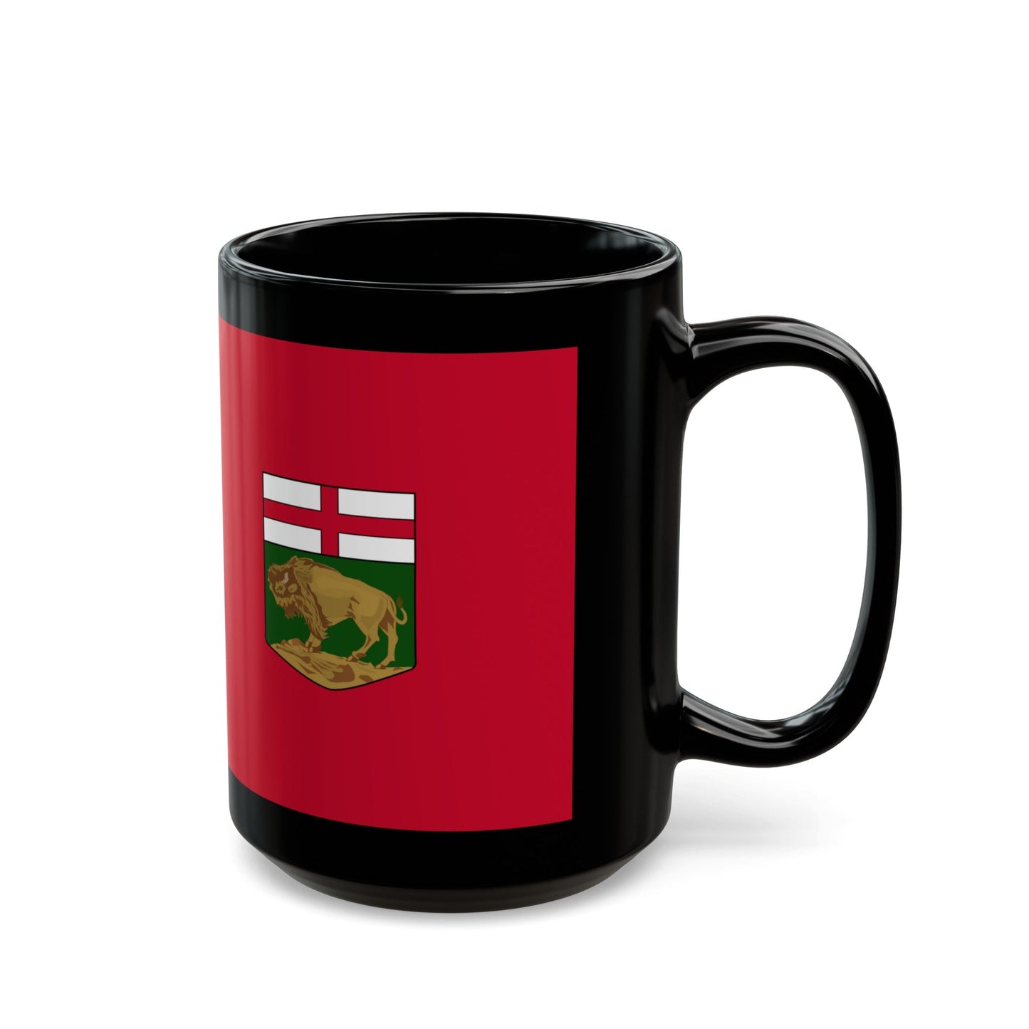 Flag of Manitoba Canada - Black Coffee Mug-The Sticker Space