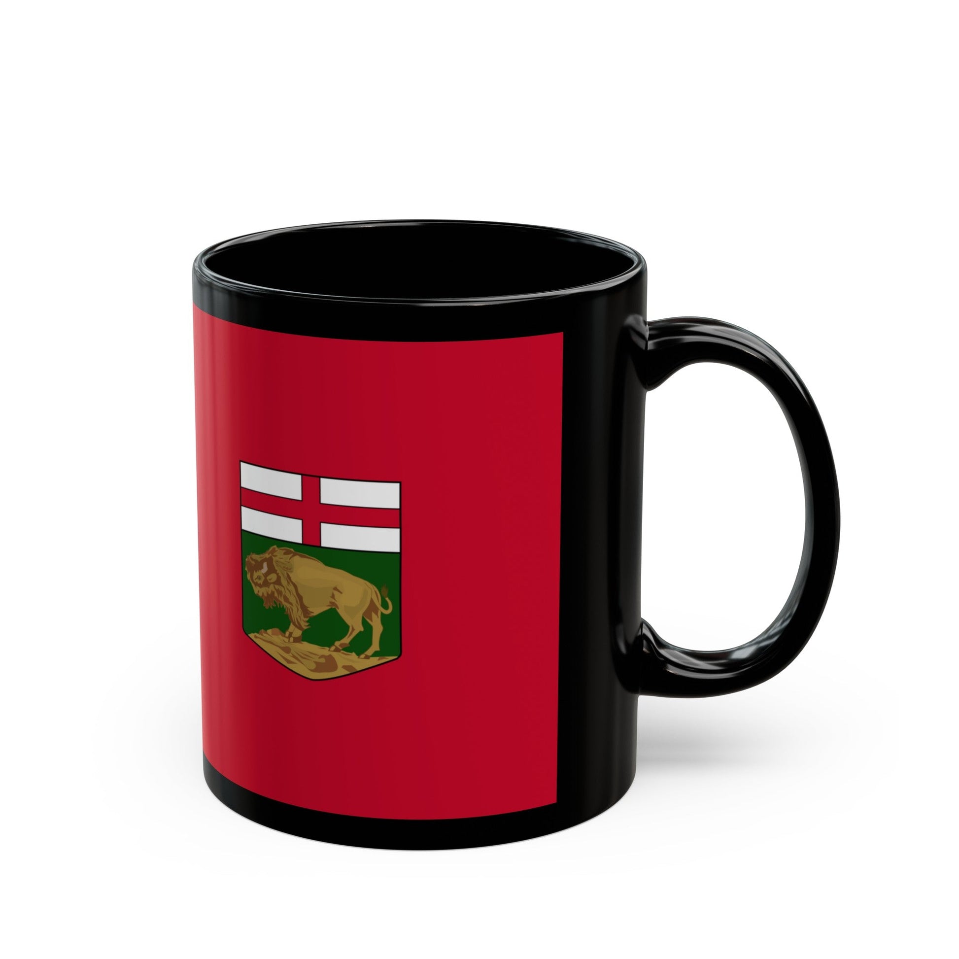 Flag of Manitoba Canada - Black Coffee Mug-The Sticker Space