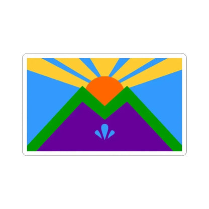 Flag of Manitou Springs Colorado (United States) STICKER Vinyl Kiss-Cut Decal 2 Inch White - The Sticker Space