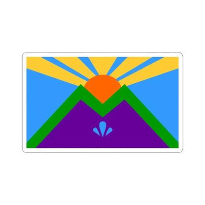 Flag of Manitou Springs Colorado (United States) STICKER Vinyl Kiss-Cut Decal 6 Inch White - The Sticker Space