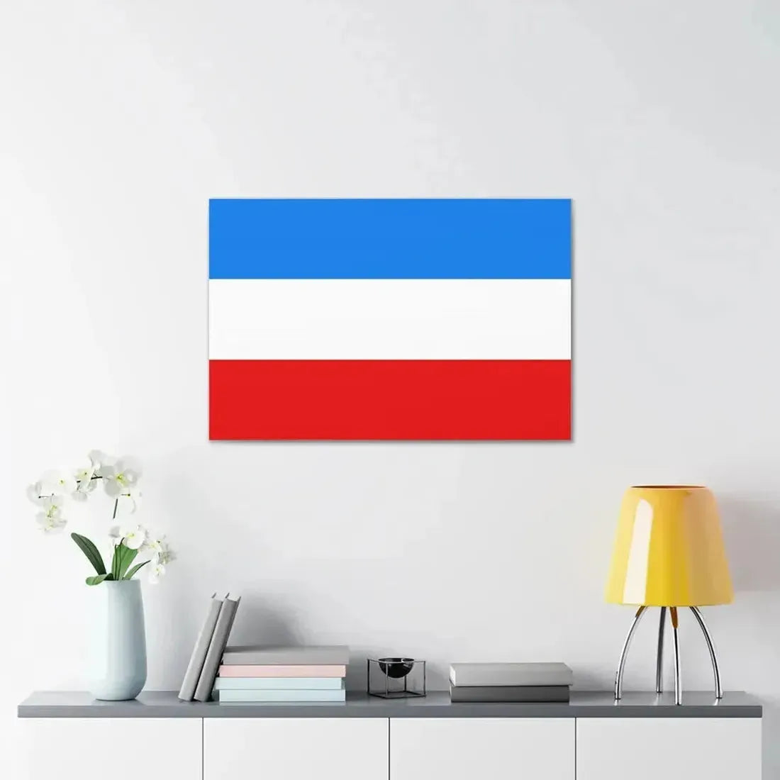 Flag of Mannheim Germany - Canvas Wall Art - The Sticker Space