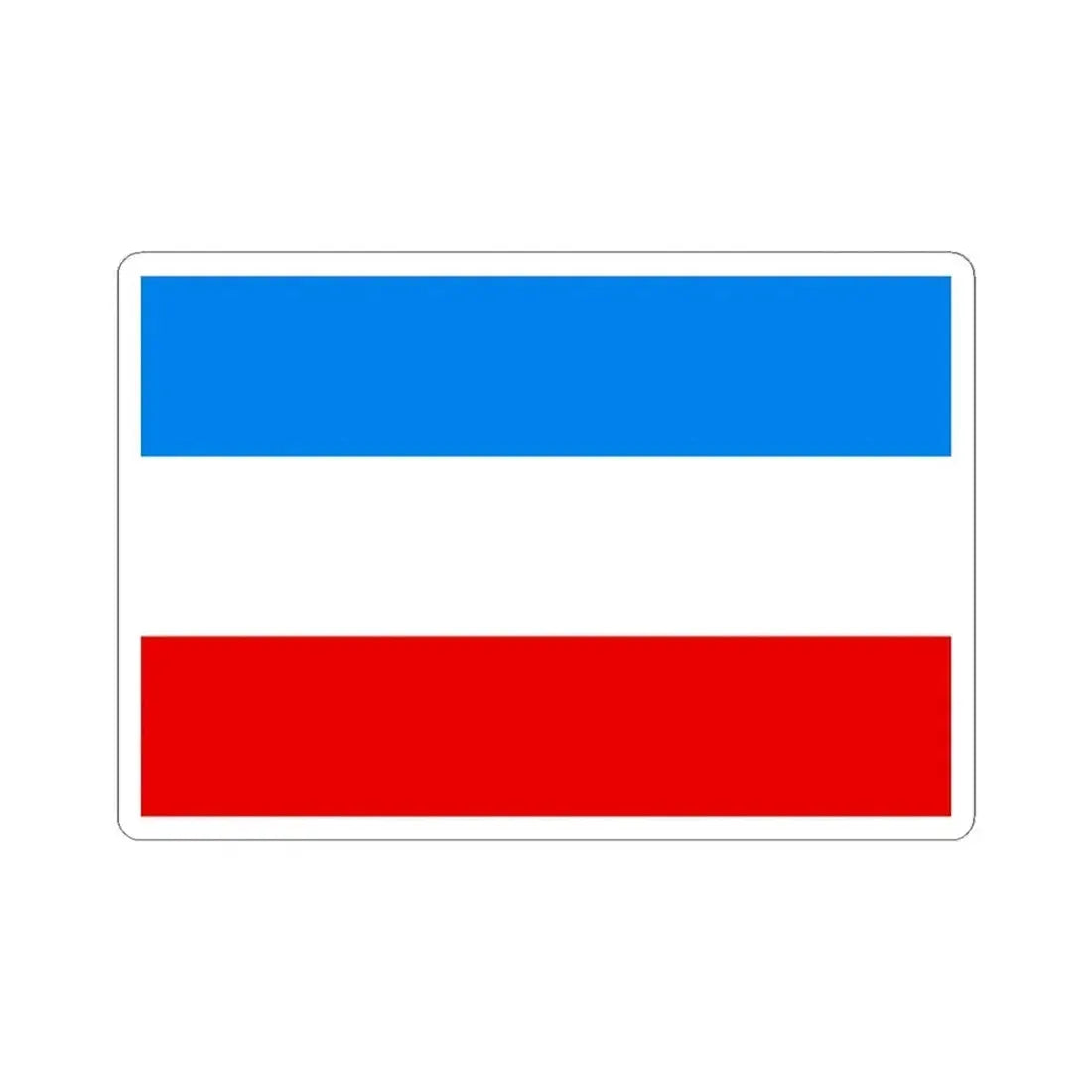 Flag of Mannheim Germany - STICKER Vinyl Kiss-Cut Decal 4 Inch White - The Sticker Space