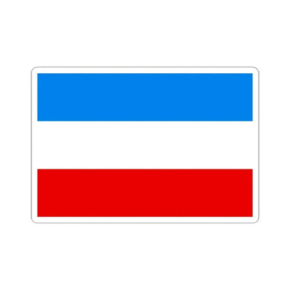 Flag of Mannheim Germany - STICKER Vinyl Kiss-Cut Decal 4 Inch White - The Sticker Space