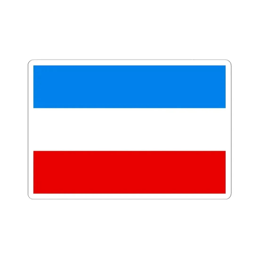 Flag of Mannheim Germany - STICKER Vinyl Kiss-Cut Decal 6 Inch White - The Sticker Space