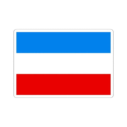 Flag of Mannheim Germany - STICKER Vinyl Kiss-Cut Decal 6 Inch White - The Sticker Space