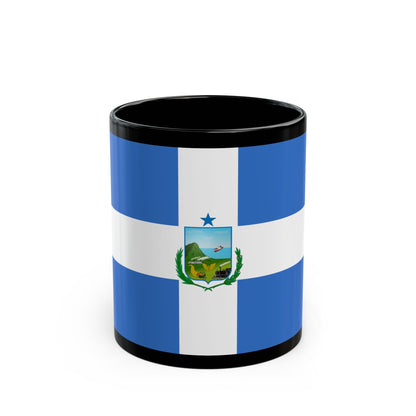 Flag of Manta Ecuador - Black Coffee Mug-11oz-The Sticker Space