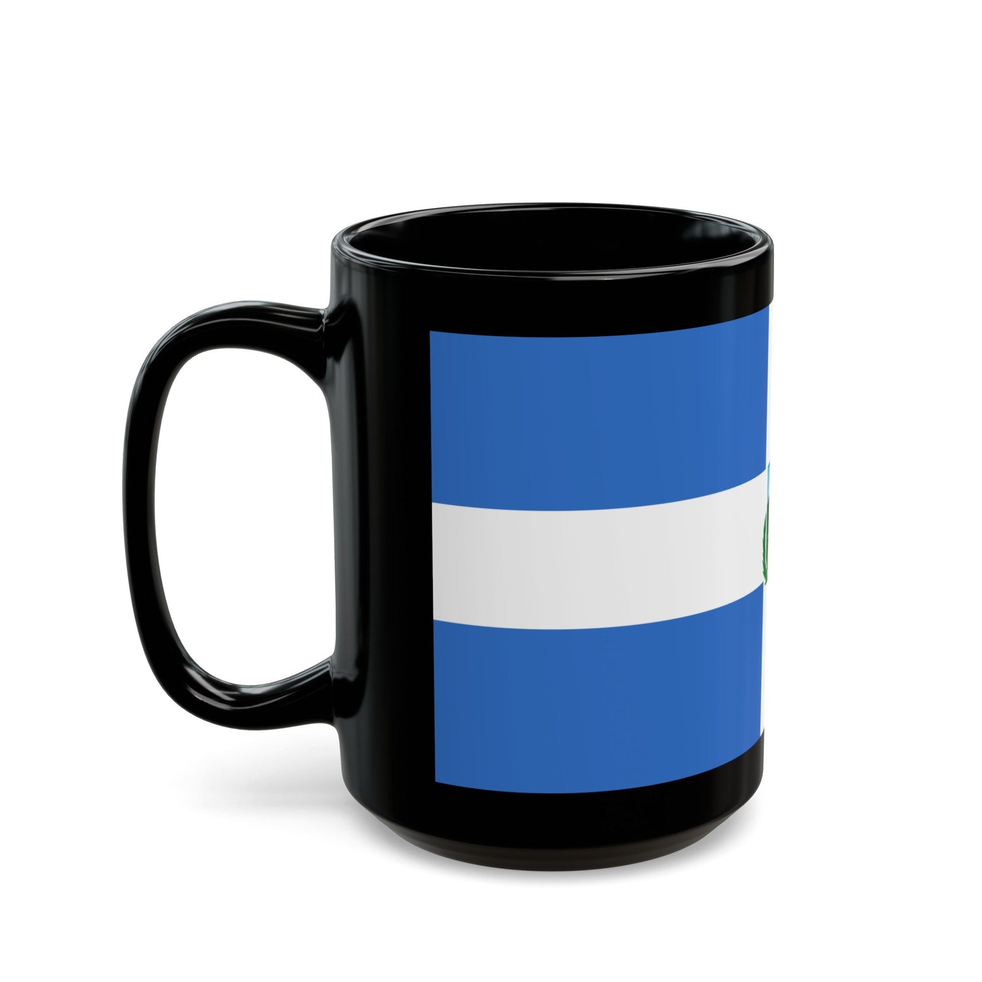 Flag of Manta Ecuador - Black Coffee Mug-The Sticker Space