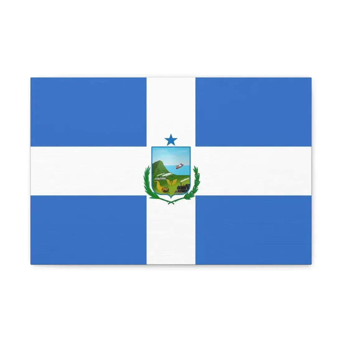 Flag of Manta Ecuador - Canvas Wall Art 18″ x 12″ 1.25" - The Sticker Space