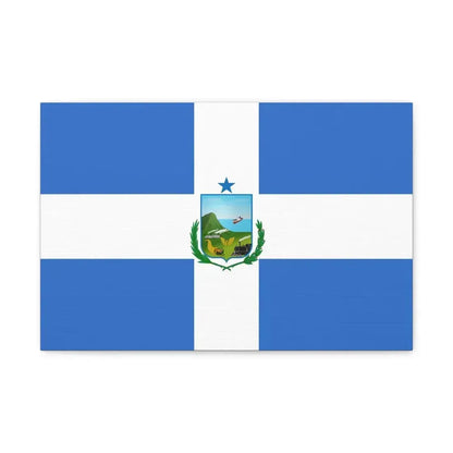 Flag of Manta Ecuador - Canvas Wall Art 18″ x 12″ 1.25" - The Sticker Space