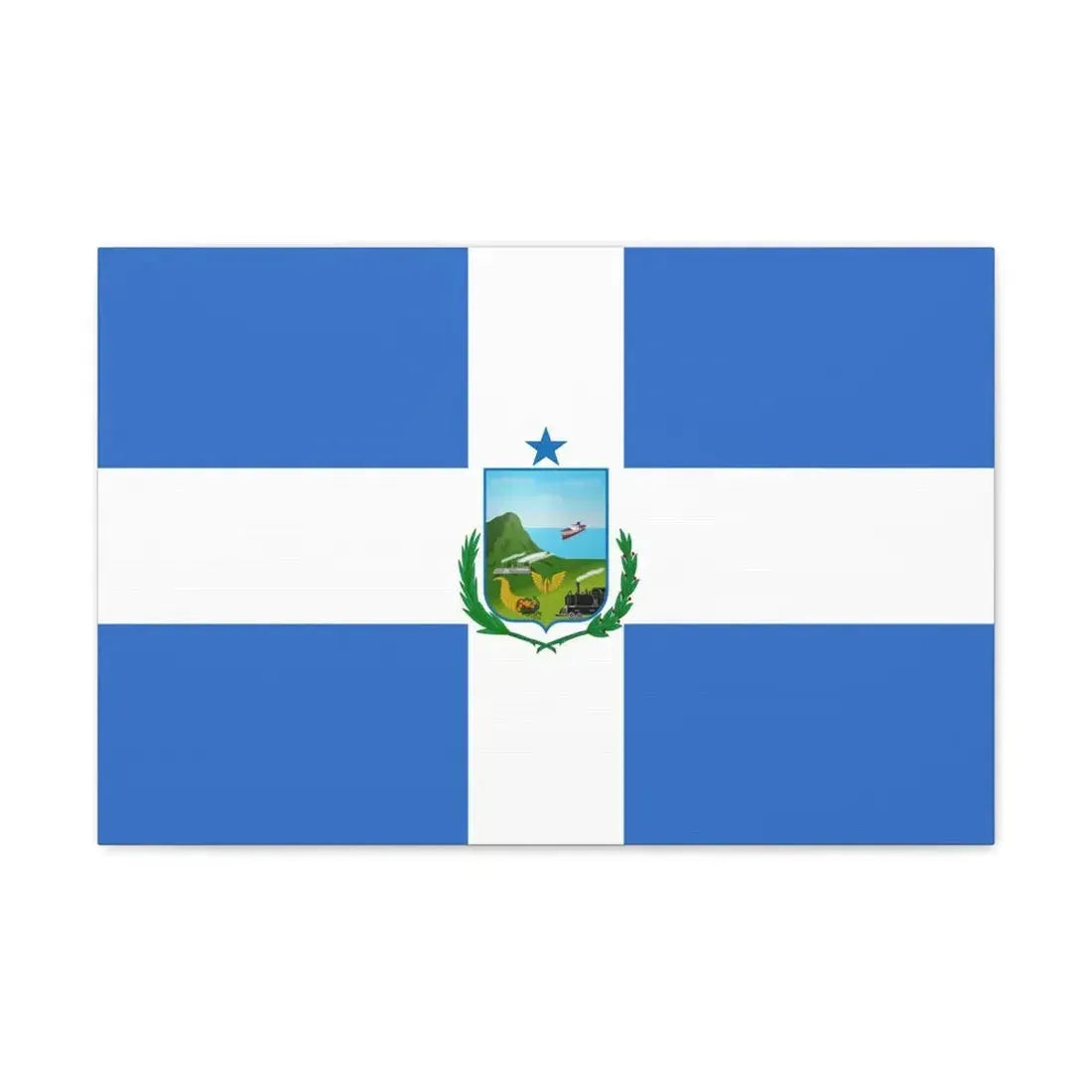 Flag of Manta Ecuador - Canvas Wall Art 24″ x 16″ 1.25" - The Sticker Space