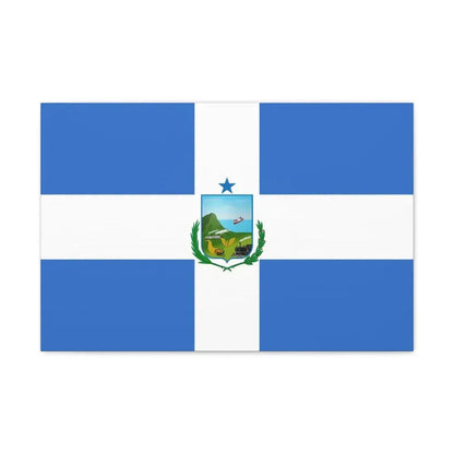 Flag of Manta Ecuador - Canvas Wall Art 24″ x 16″ 1.25" - The Sticker Space