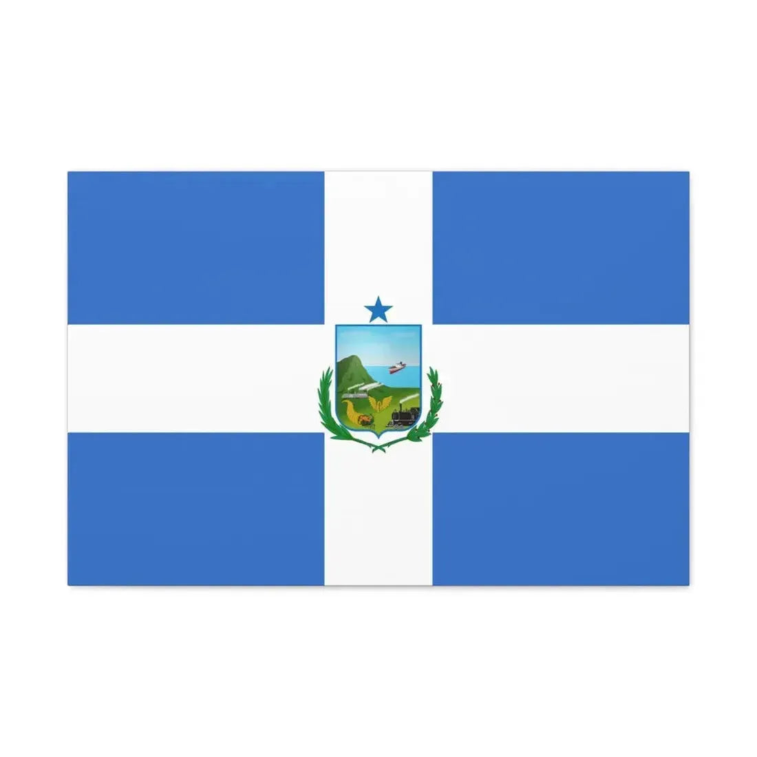 Flag of Manta Ecuador - Canvas Wall Art 30" x 20" 1.25" - The Sticker Space