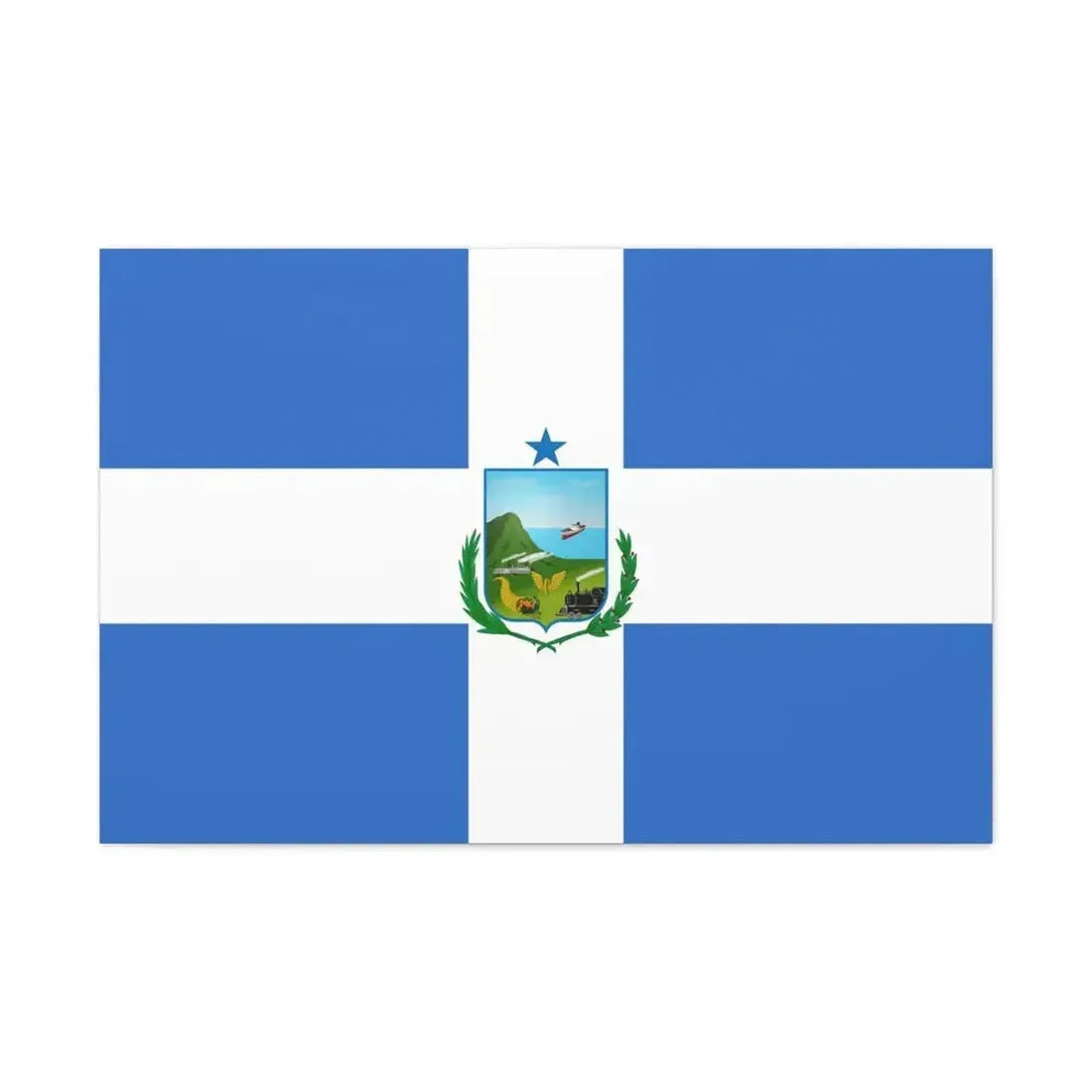 Flag of Manta Ecuador - Canvas Wall Art - The Sticker Space