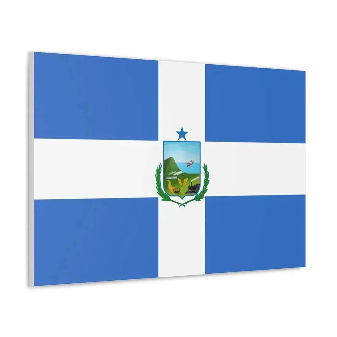 Flag of Manta Ecuador - Canvas Wall Art - The Sticker Space