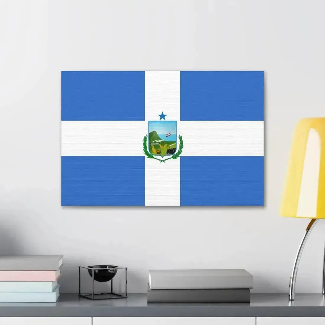 Flag of Manta Ecuador - Canvas Wall Art - The Sticker Space