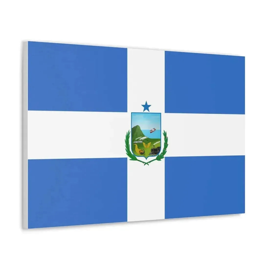 Flag of Manta Ecuador - Canvas Wall Art - The Sticker Space