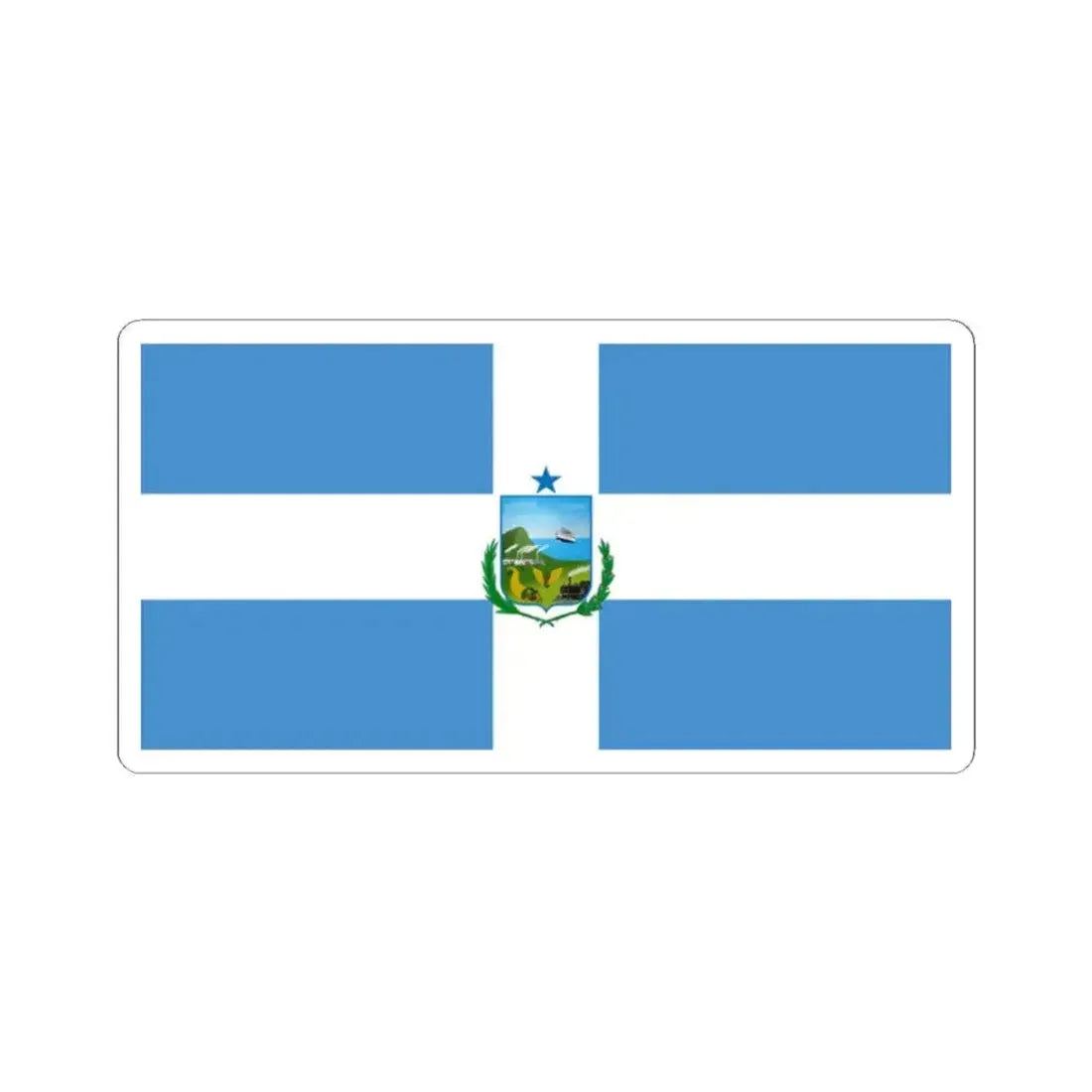 Flag of Manta Ecuador (Ecuador) STICKER Vinyl Kiss-Cut Decal 2 Inch White - The Sticker Space