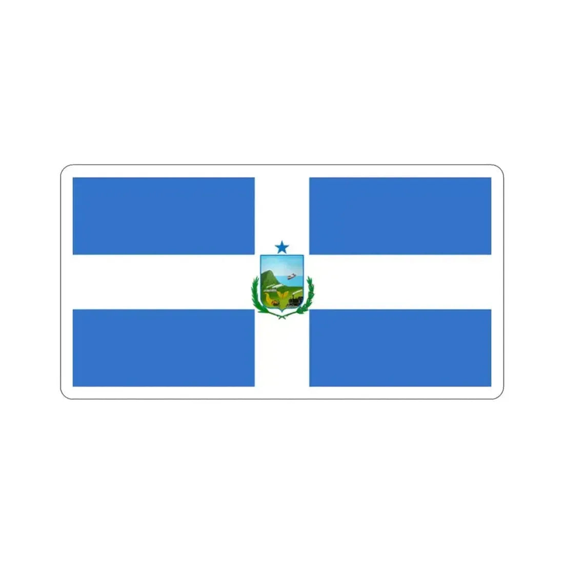 Flag of Manta Ecuador STICKER Vinyl Die-Cut Decal 2 Inch - The Sticker Space