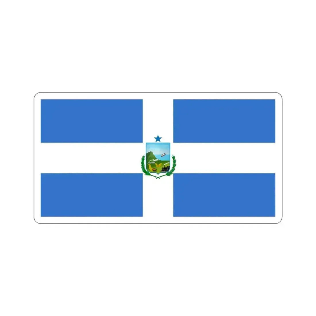 Flag of Manta Ecuador STICKER Vinyl Die-Cut Decal 3 Inch - The Sticker Space