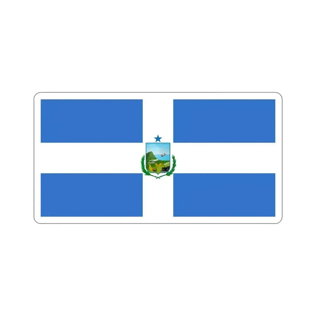 Flag of Manta Ecuador STICKER Vinyl Die-Cut Decal 4 Inch - The Sticker Space