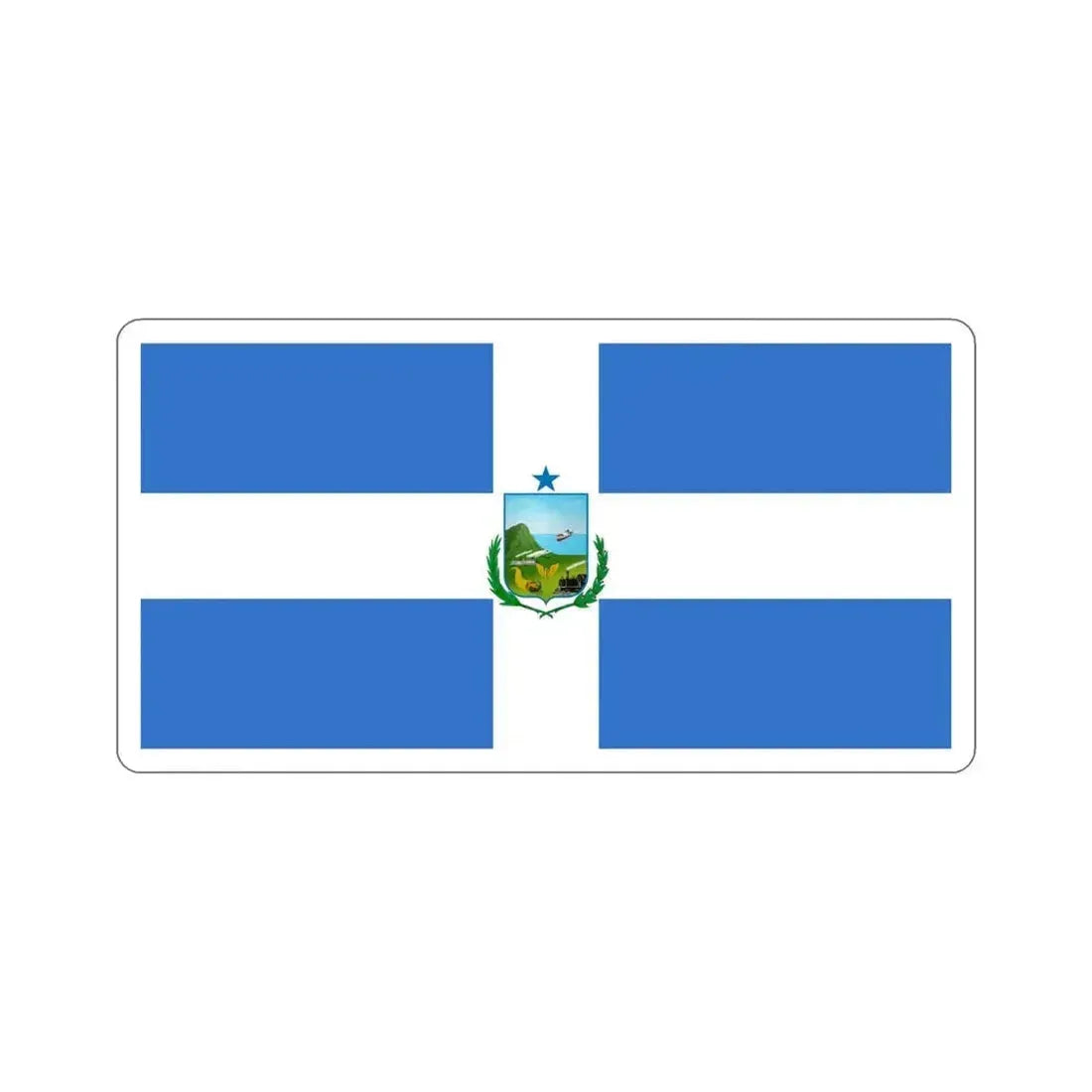 Flag of Manta Ecuador STICKER Vinyl Die-Cut Decal 5 Inch - The Sticker Space