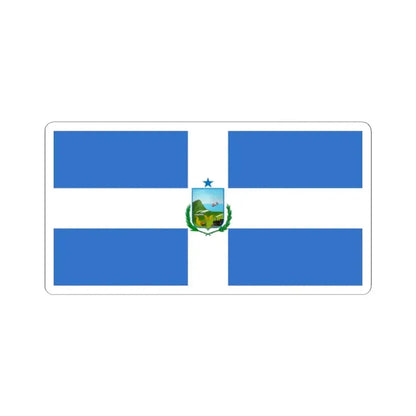 Flag of Manta Ecuador - STICKER Vinyl Kiss-Cut Decal 2 Inch White - The Sticker Space