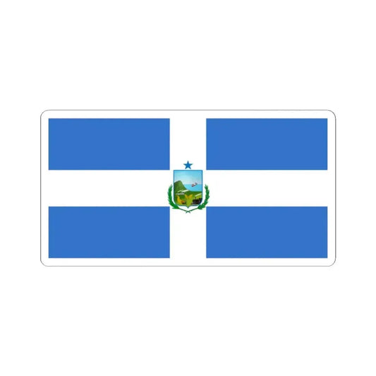 Flag of Manta Ecuador - STICKER Vinyl Kiss-Cut Decal 2 Inch White - The Sticker Space