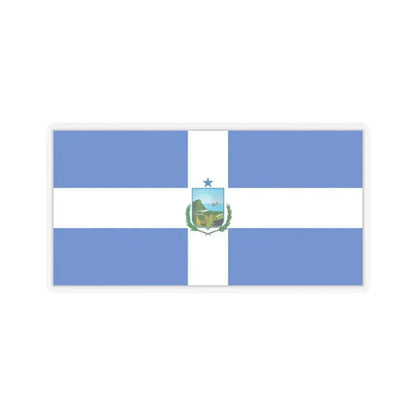 Flag of Manta Ecuador - STICKER Vinyl Kiss-Cut Decal 3 Inch Transparent - The Sticker Space