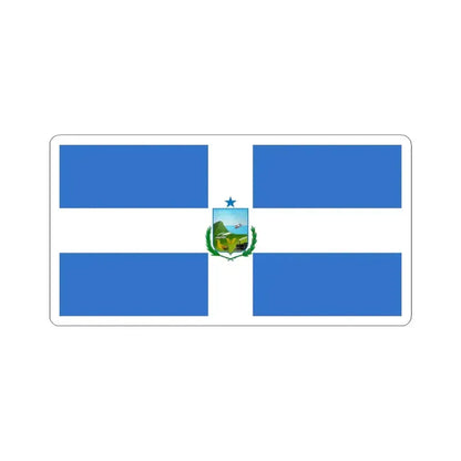 Flag of Manta Ecuador - STICKER Vinyl Kiss-Cut Decal 3 Inch White - The Sticker Space