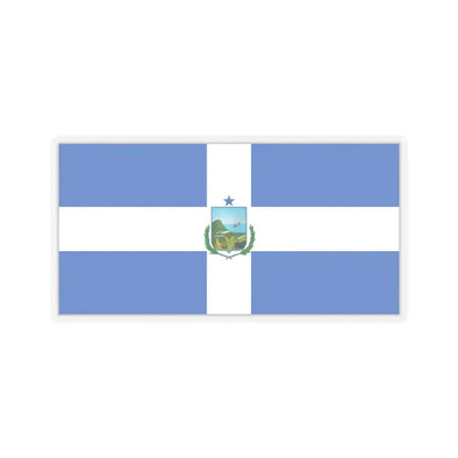 Flag of Manta Ecuador - STICKER Vinyl Kiss-Cut Decal 4 Inch Transparent - The Sticker Space