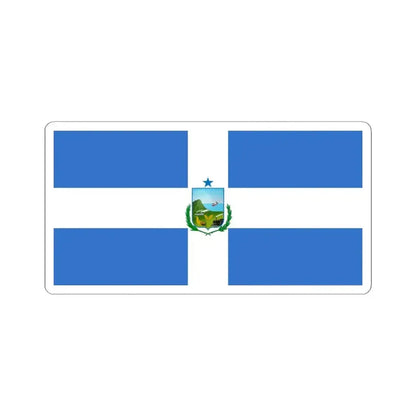 Flag of Manta Ecuador - STICKER Vinyl Kiss-Cut Decal 4 Inch White - The Sticker Space