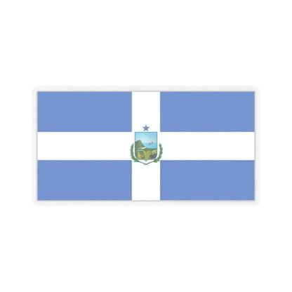 Flag of Manta Ecuador - STICKER Vinyl Kiss-Cut Decal 6 Inch Transparent - The Sticker Space