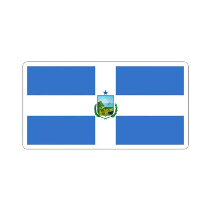 Flag of Manta Ecuador - STICKER Vinyl Kiss-Cut Decal 6 Inch White - The Sticker Space