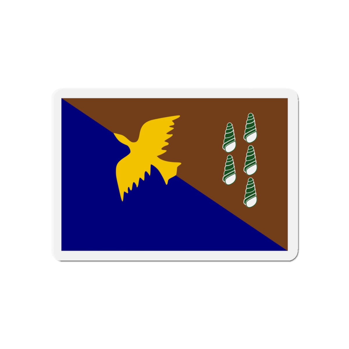 Flag of Manus Papa New Guinea - Die-Cut Magnet-4" x 4"-The Sticker Space