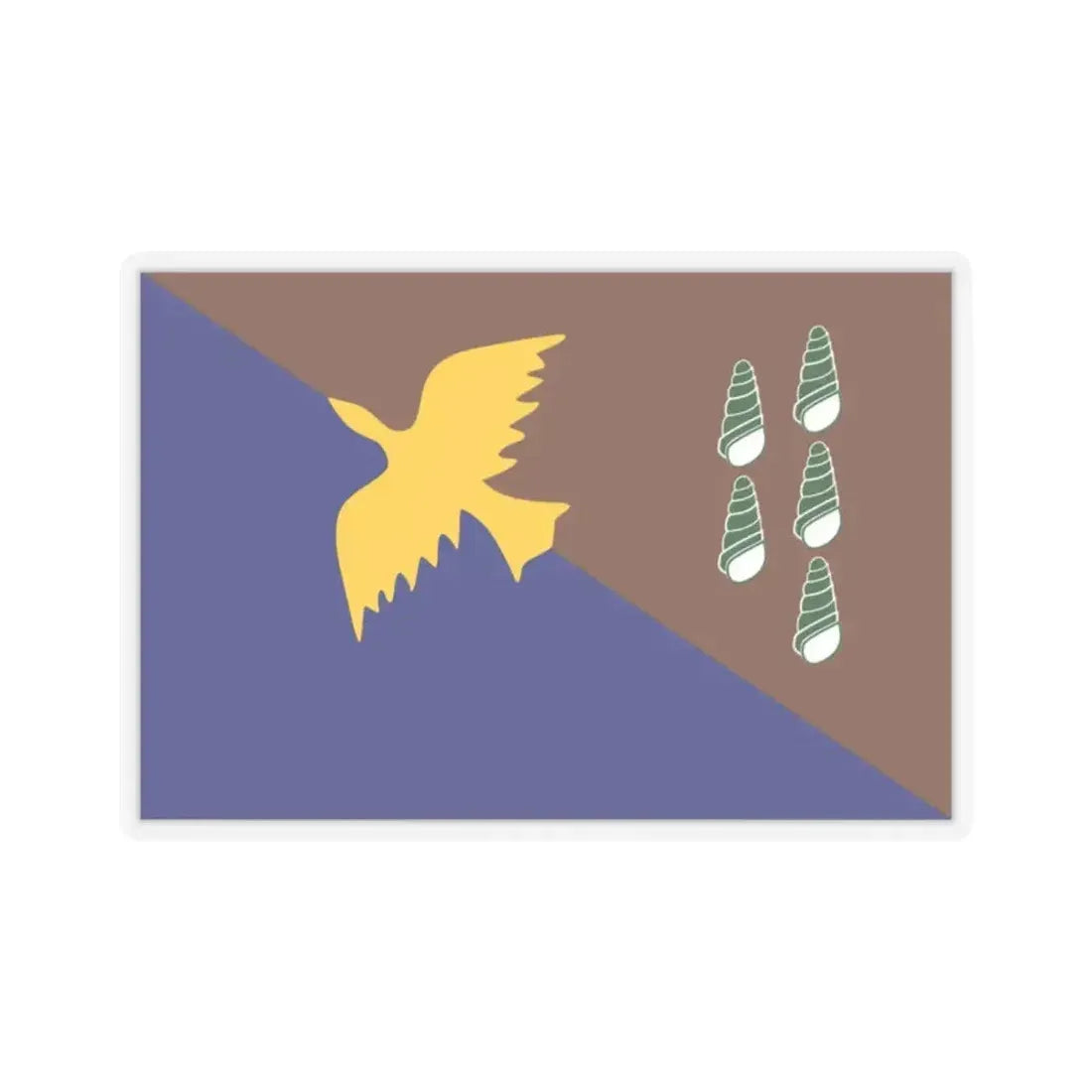 Flag of Manus Papa New Guinea - STICKER Vinyl Kiss-Cut Decal 2 Inch Transparent - The Sticker Space