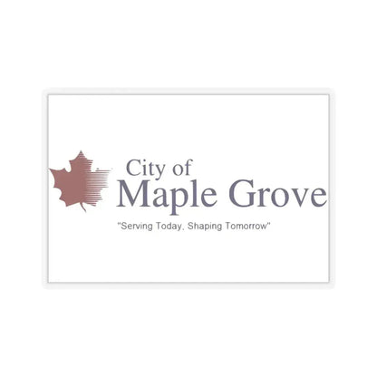Flag of Maple Grove, Minnesota - STICKER Vinyl Kiss-Cut Decal 6 Inch Transparent - The Sticker Space