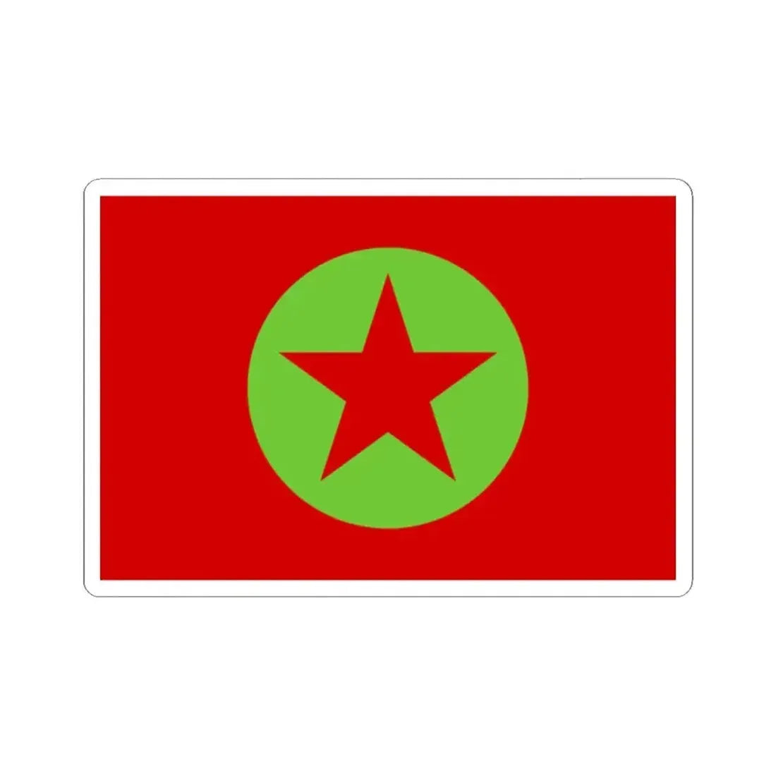 Flag of MAPU Obrero Campesino (Chile) STICKER Vinyl Kiss-Cut Decal 2 Inch White - The Sticker Space