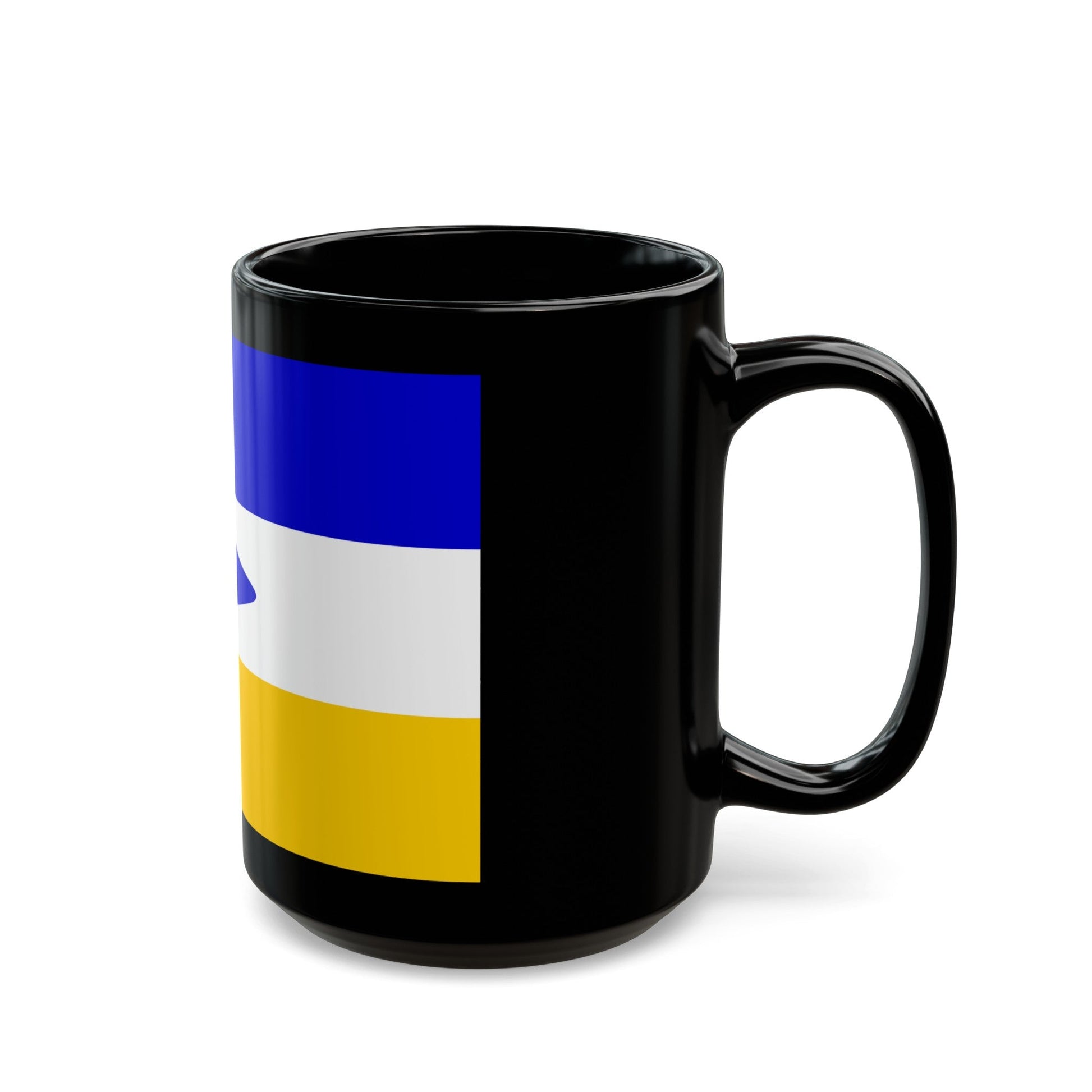 Flag of Mapuche - Black Coffee Mug-The Sticker Space