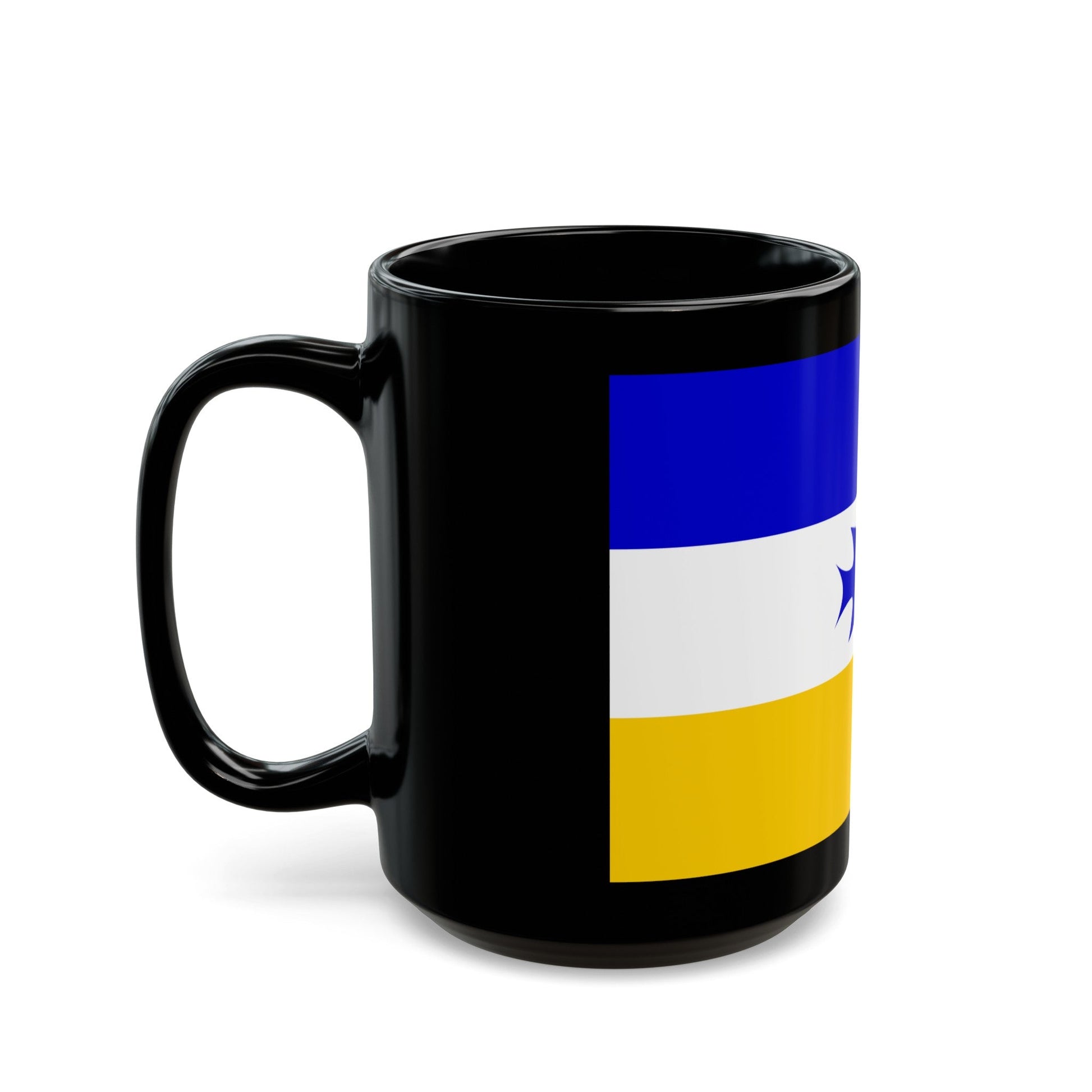 Flag of Mapuche - Black Coffee Mug-The Sticker Space