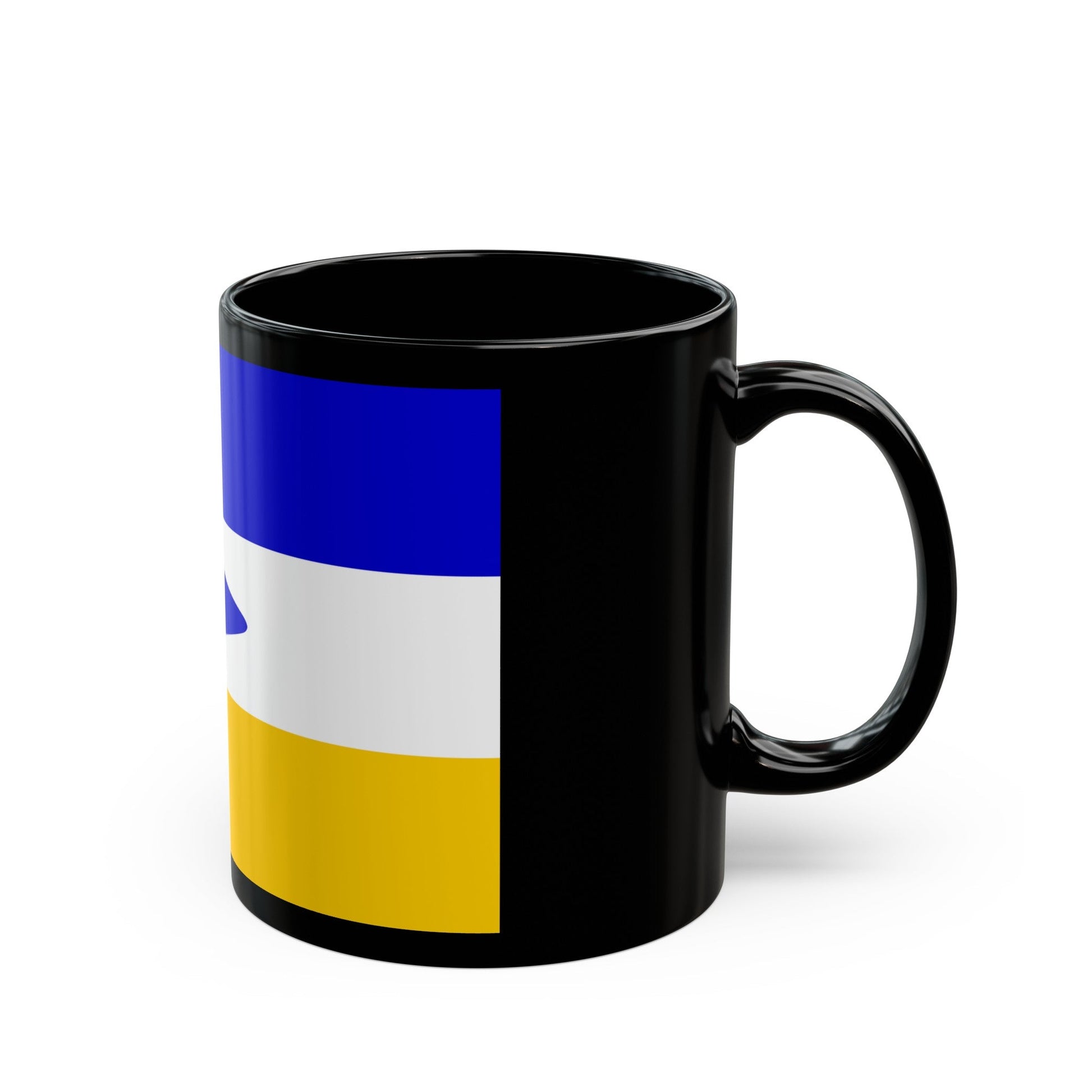 Flag of Mapuche - Black Coffee Mug-The Sticker Space