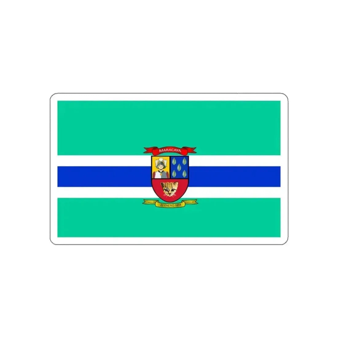 Flag of Maracay Venezuela STICKER Vinyl Die-Cut Decal 3 Inch - The Sticker Space