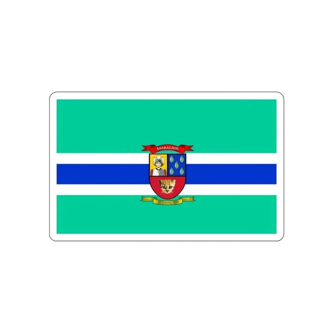 Flag of Maracay Venezuela STICKER Vinyl Die-Cut Decal 5 Inch - The Sticker Space