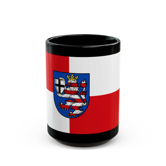 Flag of Marburg Biedenkopf Germany - Black Coffee Mug-15oz-The Sticker Space