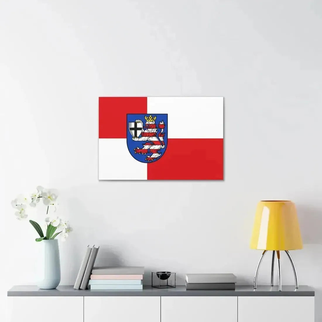 Flag of Marburg Biedenkopf Germany - Canvas Wall Art - The Sticker Space