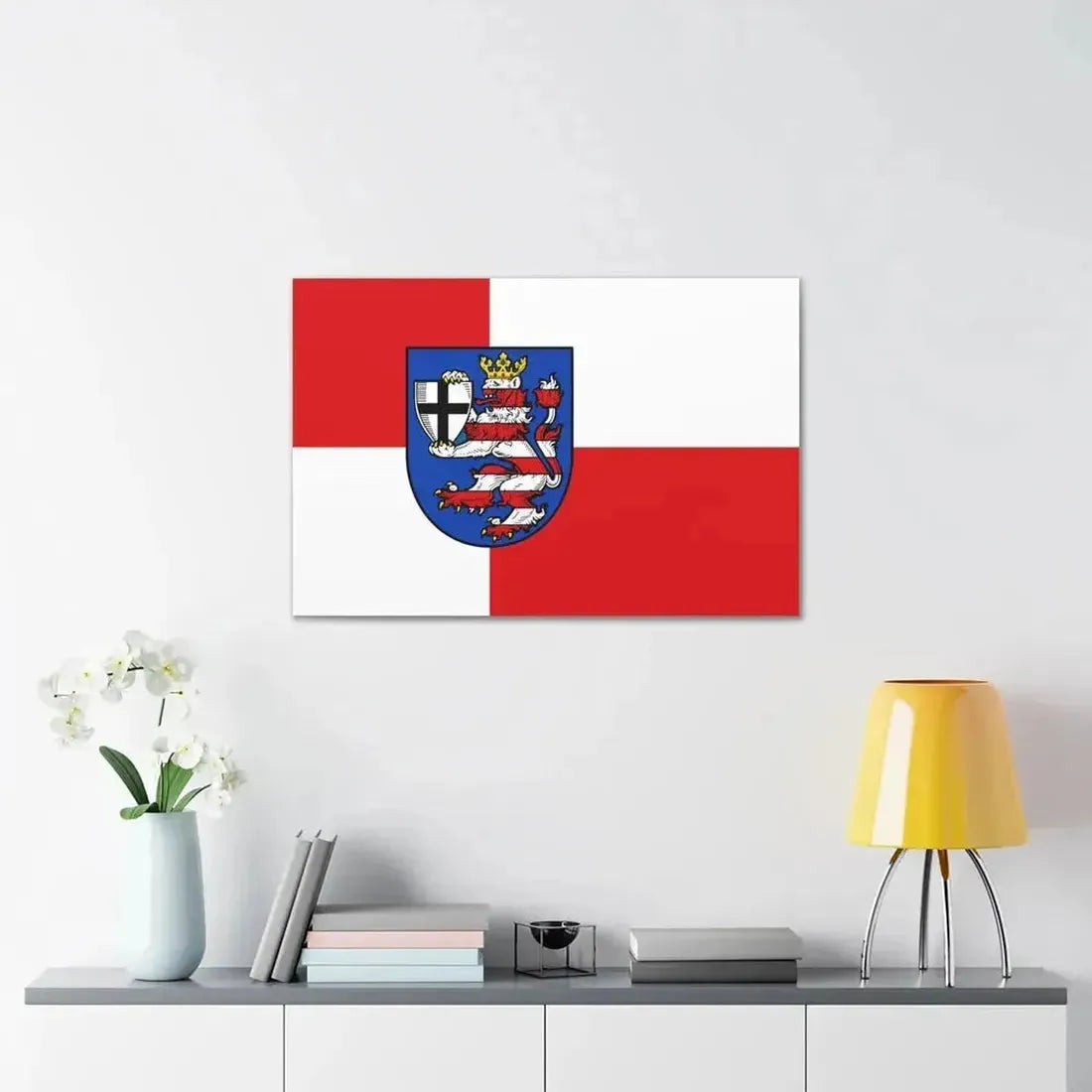 Flag of Marburg Biedenkopf Germany - Canvas Wall Art - The Sticker Space