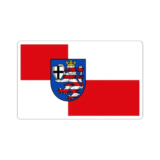Flag of Marburg Biedenkopf Germany - STICKER Vinyl Kiss-Cut Decal 2 Inch White - The Sticker Space
