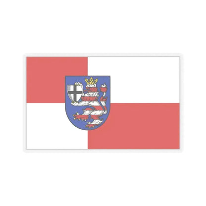 Flag of Marburg Biedenkopf Germany - STICKER Vinyl Kiss-Cut Decal 3 Inch Transparent - The Sticker Space