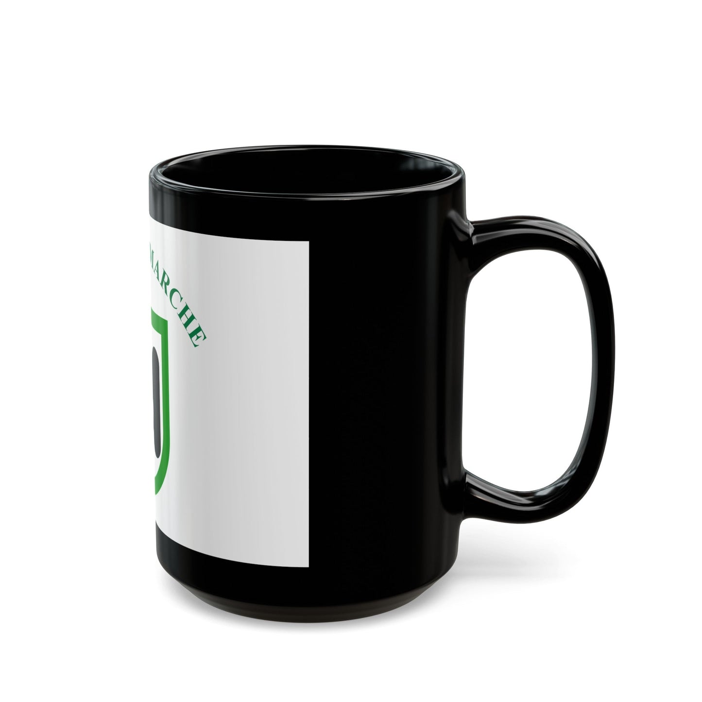 Flag of Marche Italy - Black Coffee Mug-The Sticker Space